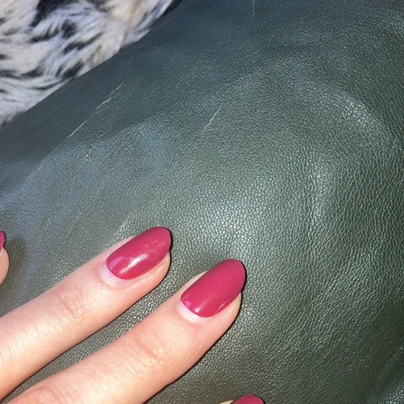 Faux leather side pocket green skirt - Picture 11 of 12